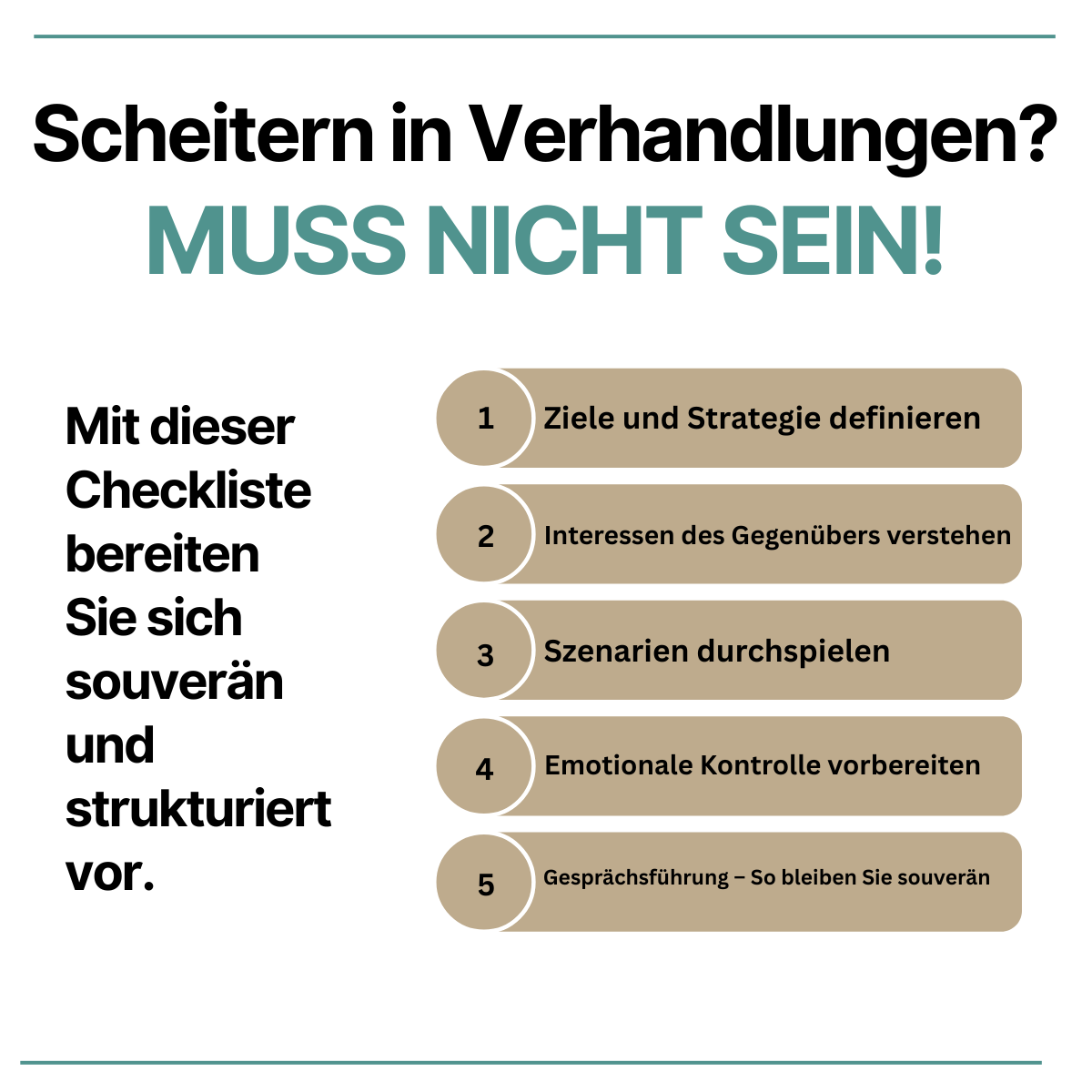 Checkliste für professionelles Verhandeln
