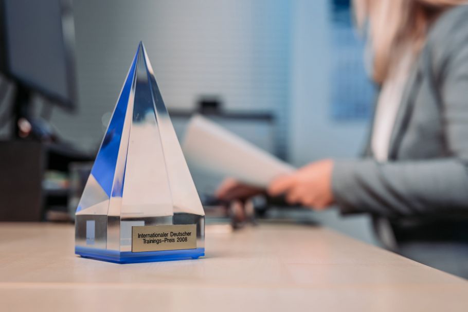 Bild gewonnener Award beim Internationalen Deutschen Trainingspreis